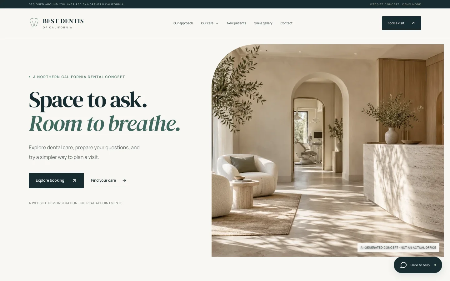 BEST DENTIS OF CALIFORNIA dental website demo