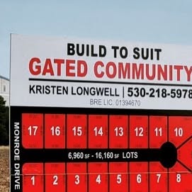 Large custom gated community development sign